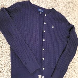 Polo Ralph Lauren Girls Cardigan Sweater sz Lg